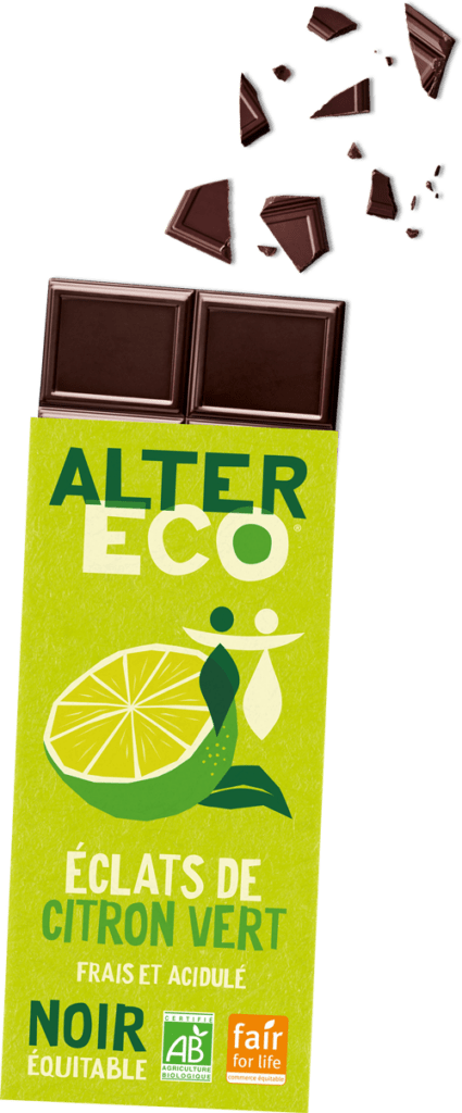 Chocolat Noir Clats De Citron Vert Altereco